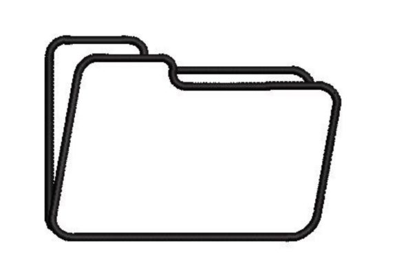 Classic Folder Icon for Embroidery Projects