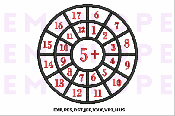 Engaging Addition Wheel 5 for Kids' Embroidery