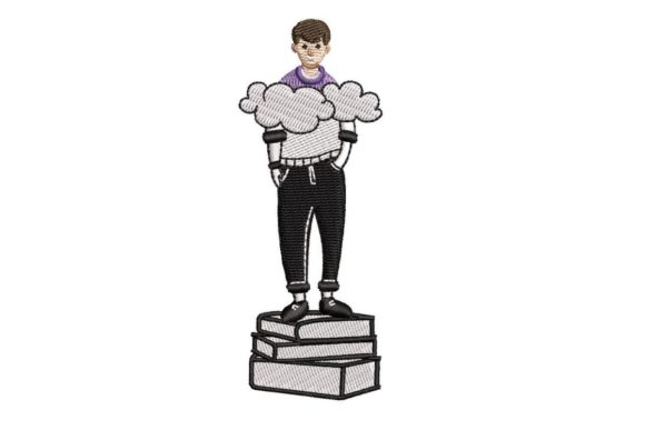 Head in the Clouds: A Whimsical Embroidery Design