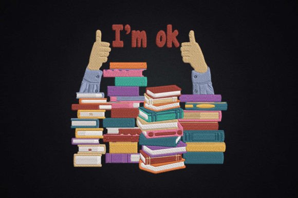 I'm Ok Funny Book Lover Saying