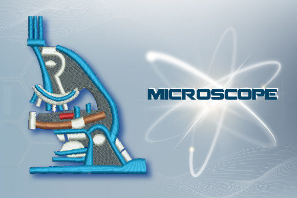 Microscope: A Detailed Embroidery for Science Enthusiasts