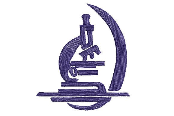 Microscope Logo: A Premium Embroidery Design