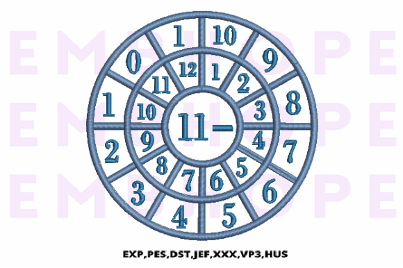 Minus Wheel 11 - A Fun and Educational Embroidery Design