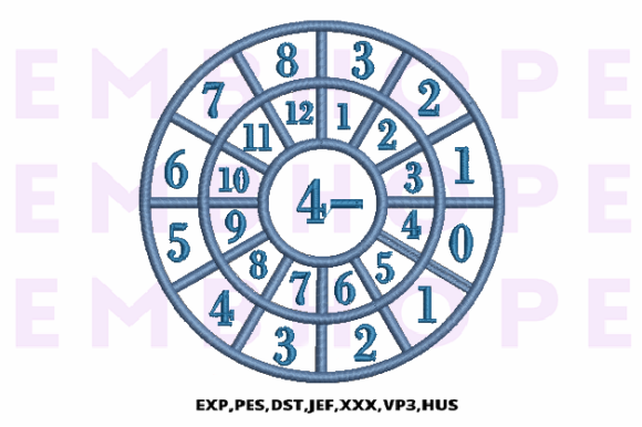 Minus Wheel 4 - A Fun and Educational Embroidery Design