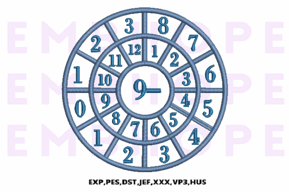Minus Wheel 9 - A Playful Embroidery Design for Kids
