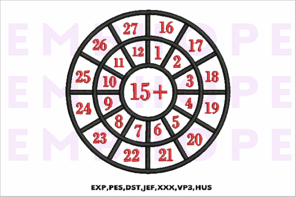 Review: Addition Wheel 15 Embroidery Design